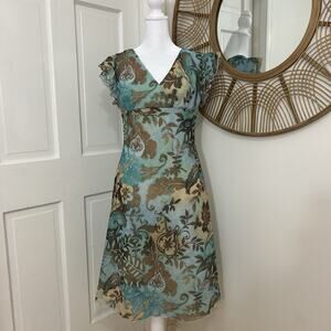 Vtg Y2K Babydoll Breakin Loose Dress‎ Boho Sheer Lined Romantic Fairy Whimsy 10